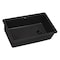 Ruvati 31"x19" Undermount Granite Composite Sgl Bowl Kitchen Sink, Blk RVG2033BK - alternate 6